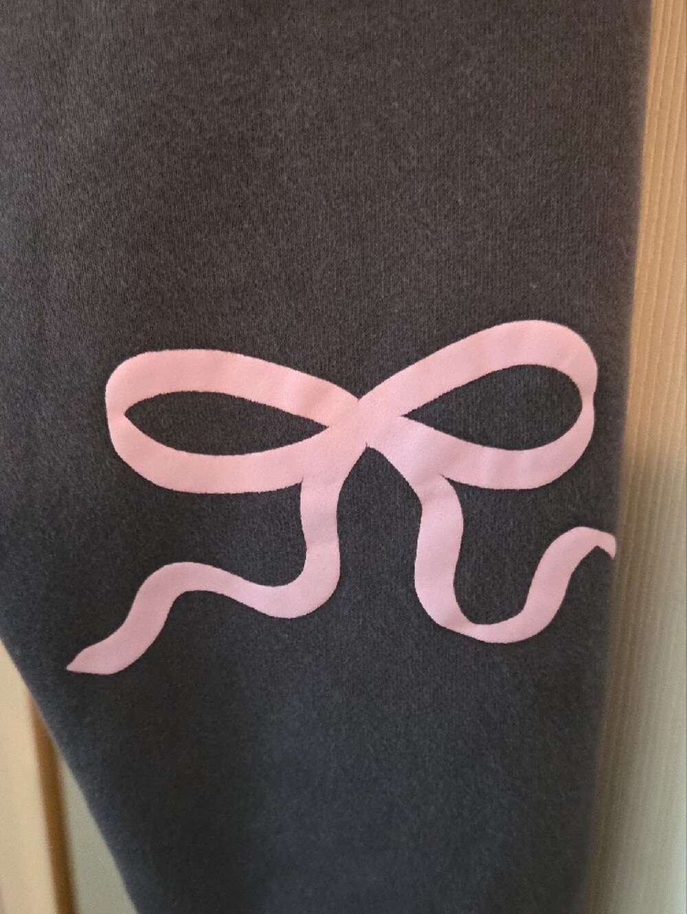 Edikted Charcoal Hoodie with Light Pink Sleeve Script Accents-XS - Picture 4 of 8